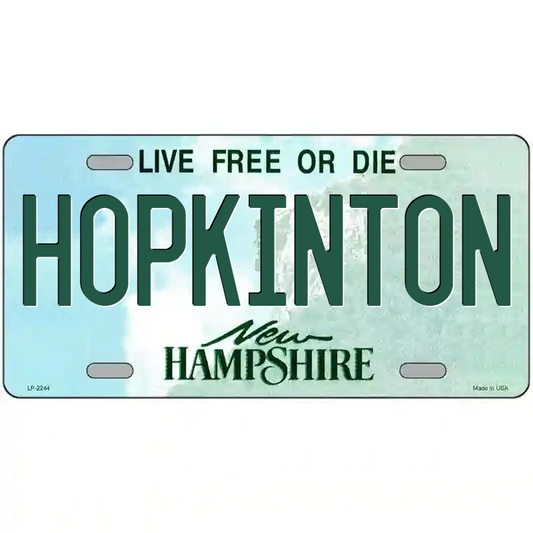 Hopkinton New Hampshire Metal Sign