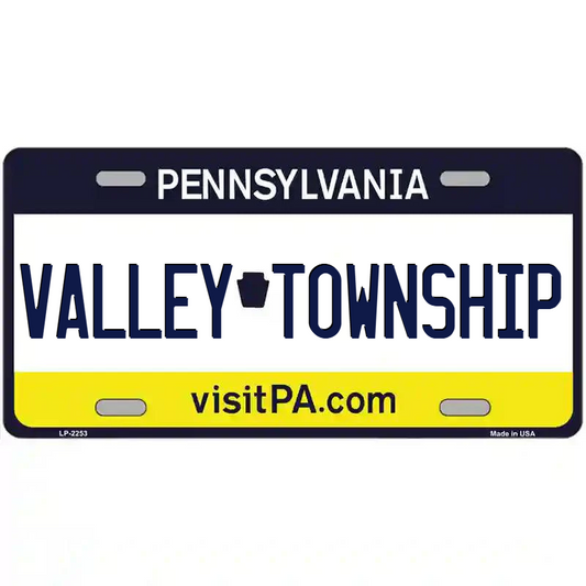 Valley Township Pennsylvania Metal Sign