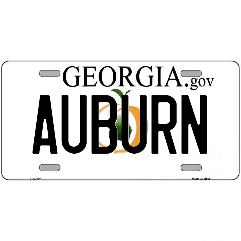 Auburn Georgia Metal Sign