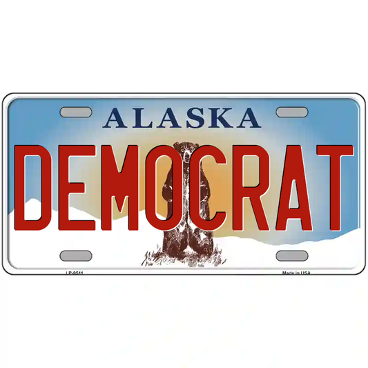 Democrat Alaska Metal Sign