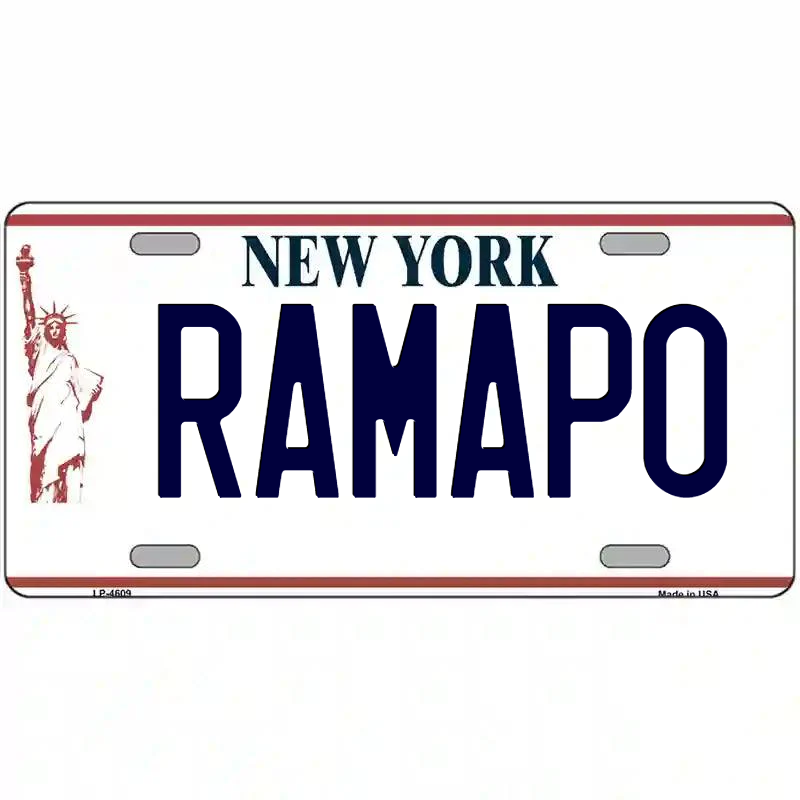 Ramapo New York Statue of Liberty Metal Sign
