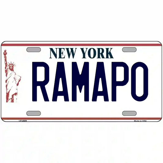Ramapo New York Statue of Liberty Metal Sign