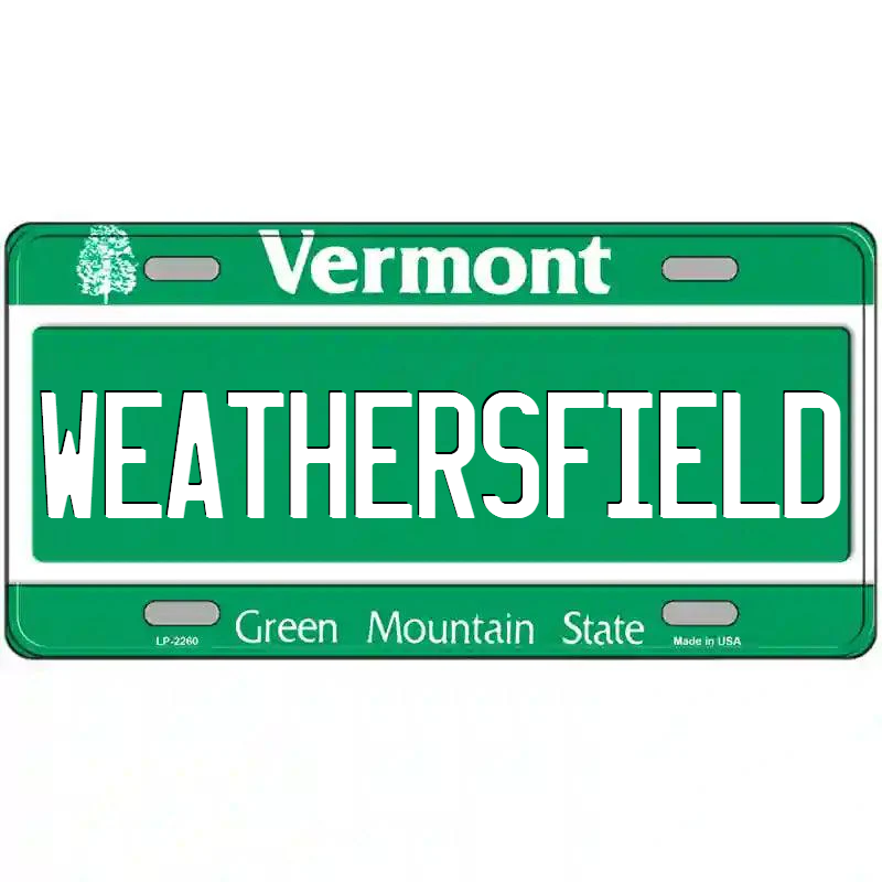 Weathersfield Vermont Metal Sign