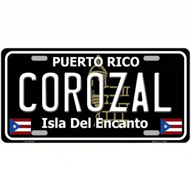 Corozal Puerto Rico Black Metal Sign
