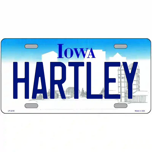 Hartley Iowa Metal Sign