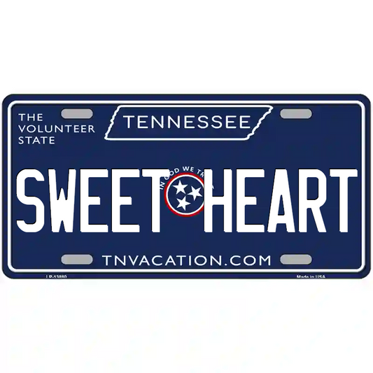 Sweet Heart Tennessee Blue Metal Sign