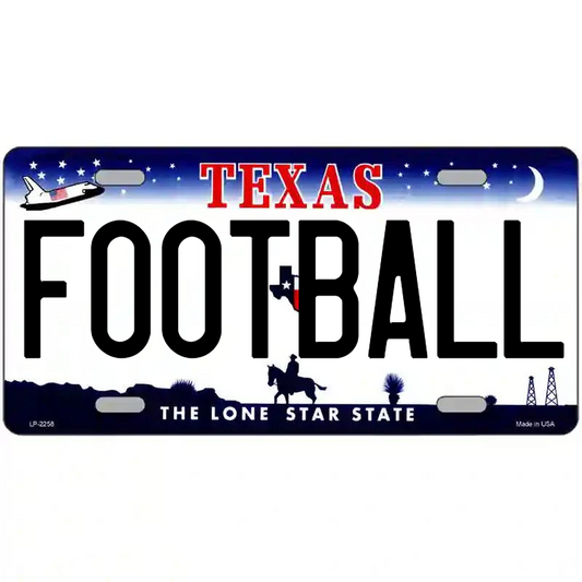Football Texas Metal Sign