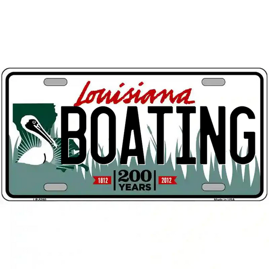 Boating Louisiana Metal Sign