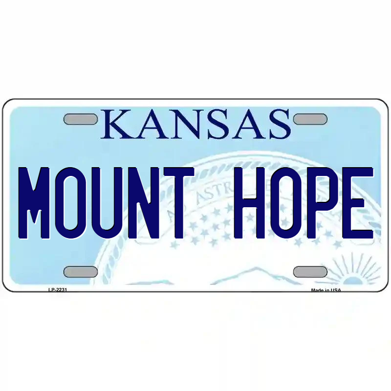 Mount Hope Kansas Metal Sign