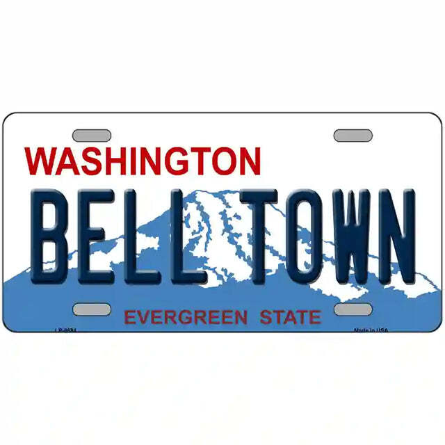 Bell Town Washington Metal Sign