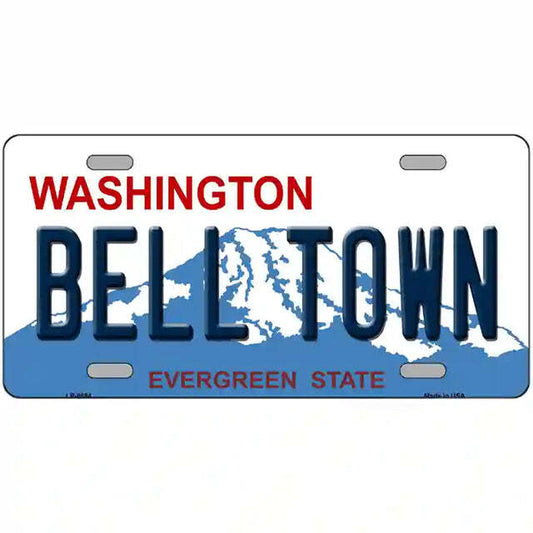 Bell Town Washington Metal Sign