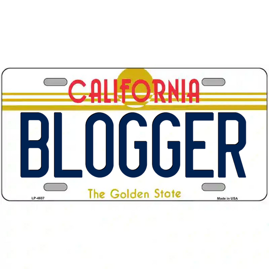 Blogger California Metal Sign