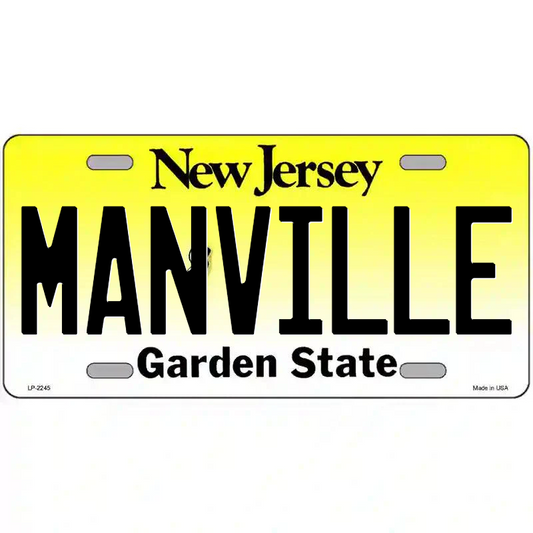 Manville New Jersey Metal Sign