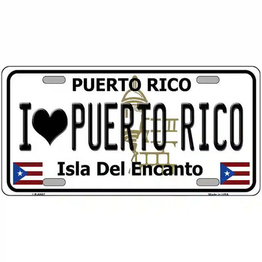 I Love Puerto Rico Puerto Rico Metal Sign