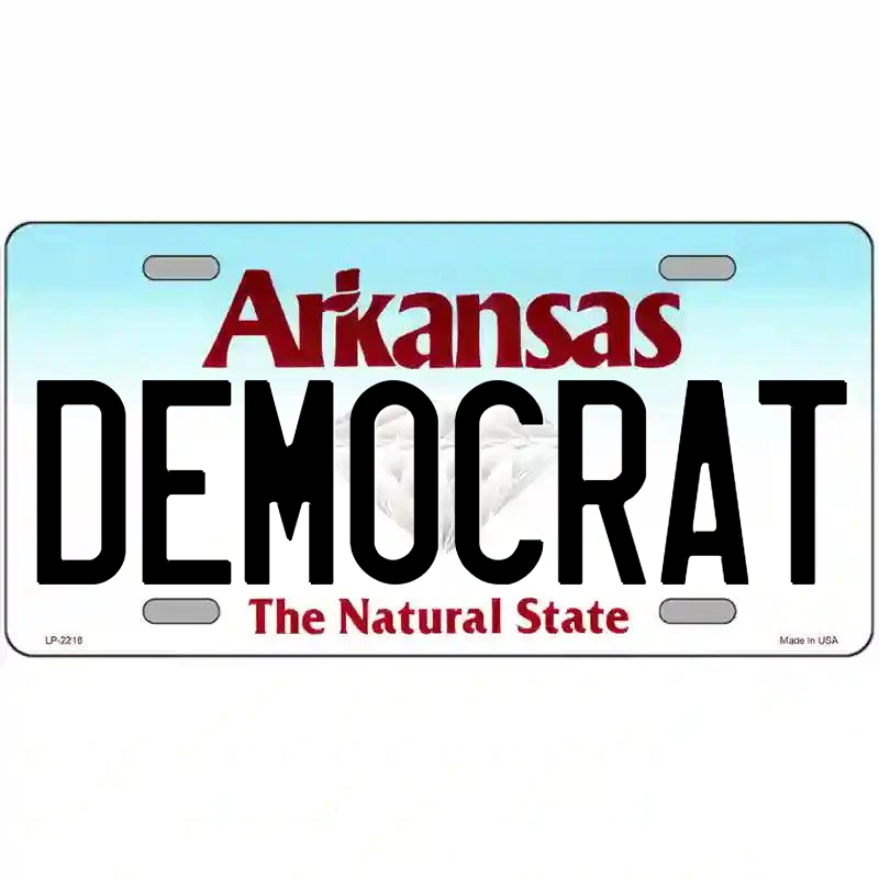 Democrat Arkansas Metal Sign