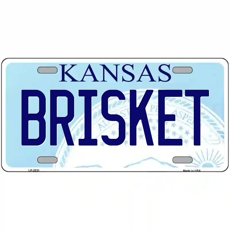 Brisket Kansas Metal Sign