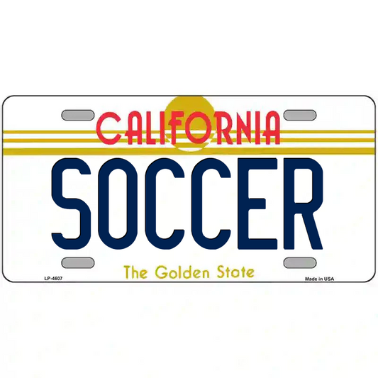 Soccer California Metal Sign