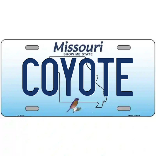 Coyote Missouri Metal Sign