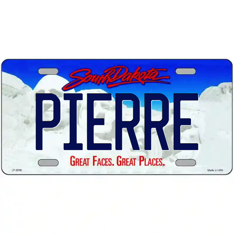 Pierre South Dakota Metal Sign
