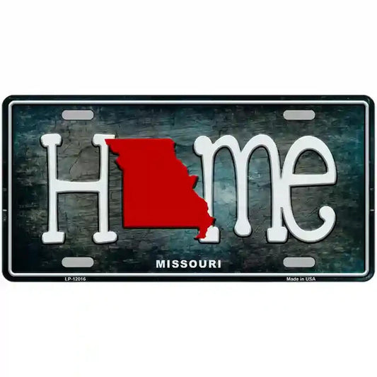 Missouri Home State Outline Metal Sign