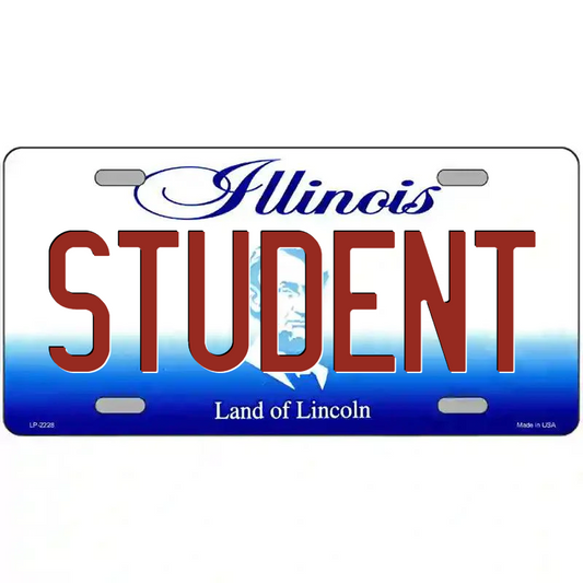 Student Illinois Metal Sign