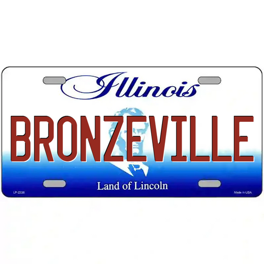 Bronzeville Illinois Metal Sign