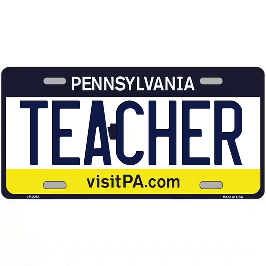 Teacher Pennsylvania Metal Sign