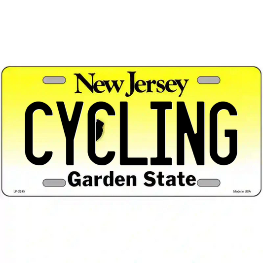 Cycling New Jersey Metal Sign