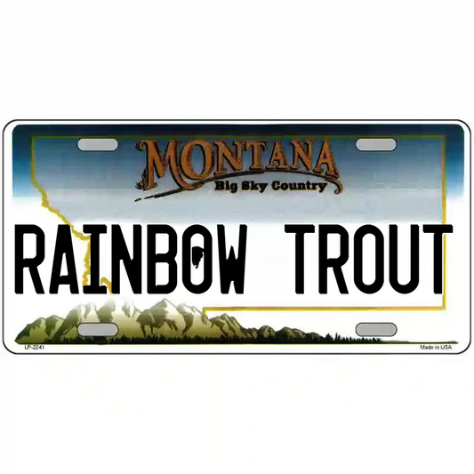 Rainbow Trout Montana Metal Sign