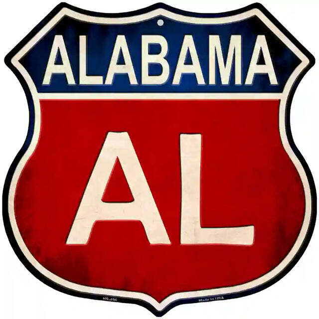 Alabama Highway Shield Metal Sign
