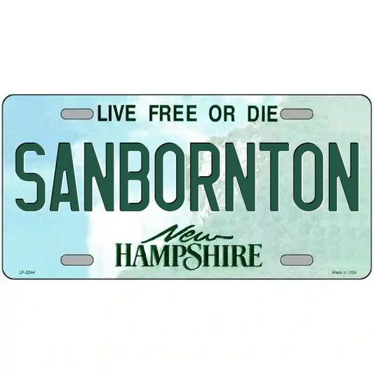 Sanbornton New Hampshire Metal Sign