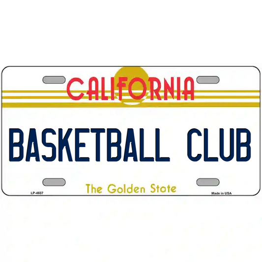 Basketball Club California Metal Sign