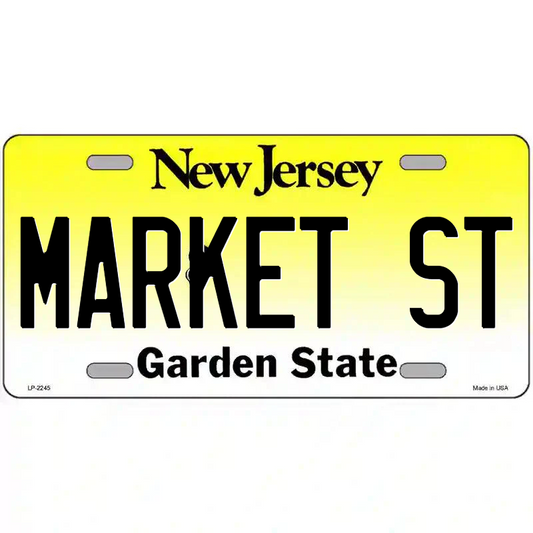 Market Street New Jersey Metal Sign