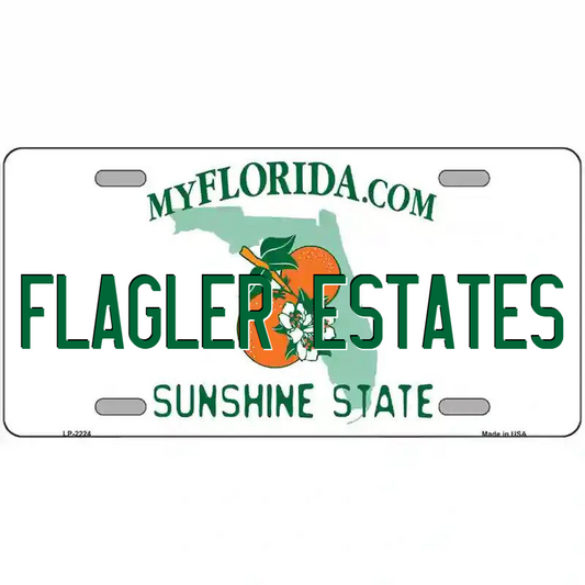 Flagler Estates Florida Metal Sign