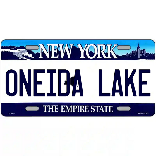 Oneida Lake New York Blue Metal Sign