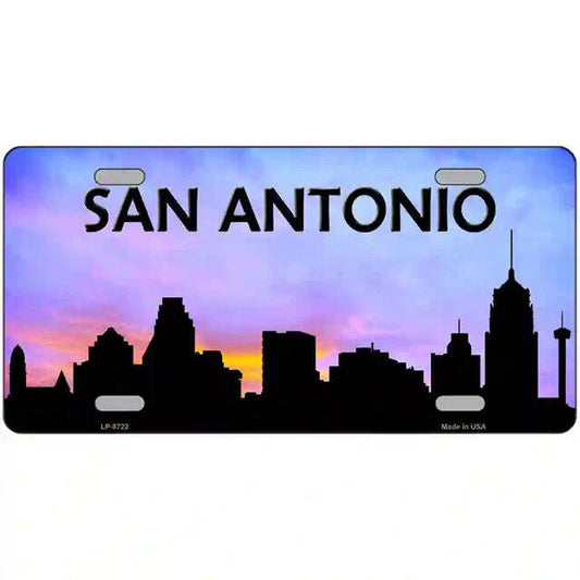 San Antonio Texas Silhouette Metal Sign
