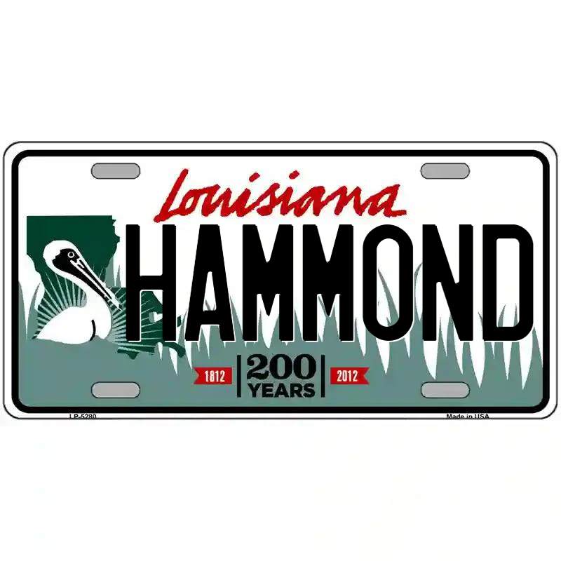 Hammond Louisiana Metal Sign