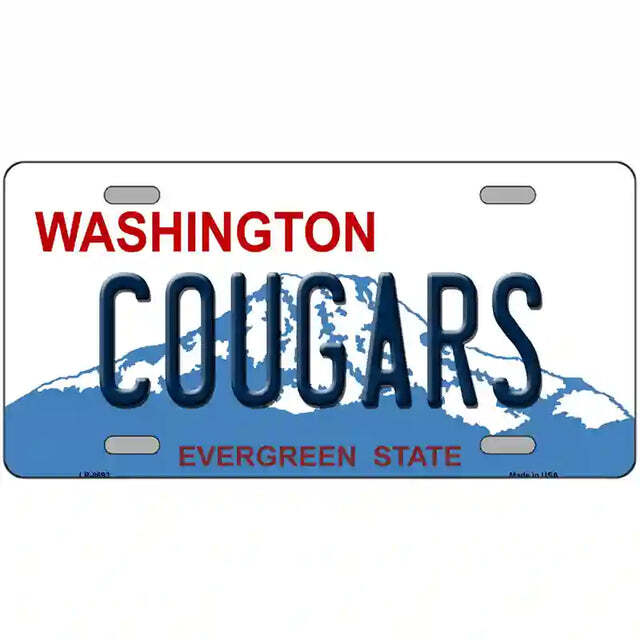 Cougars Washington Metal Sign