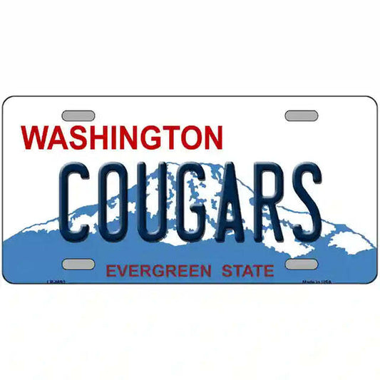 Cougars Washington Metal Sign
