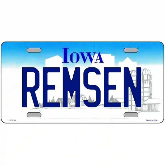 Remsen Iowa Metal Sign