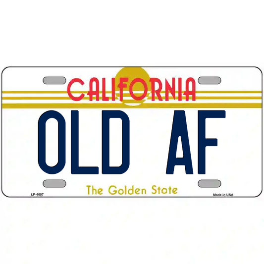 Old AF California Metal Sign