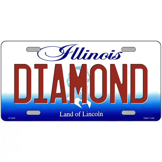 Diamond Illinois Metal Sign