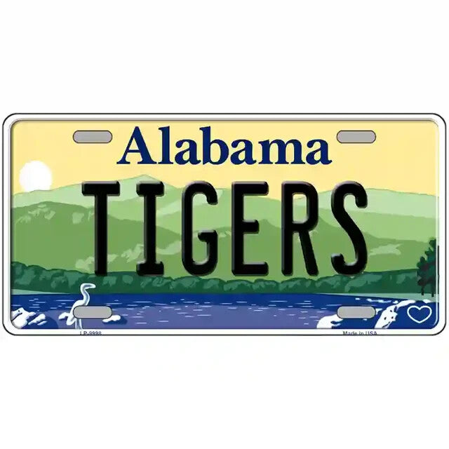 Tigers Alabama Metal Sign