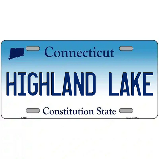 Highland Lake Connecticut Metal Sign