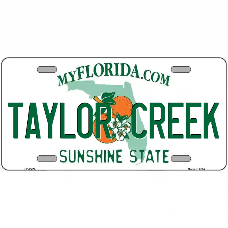 Taylor Creek Florida Metal Sign