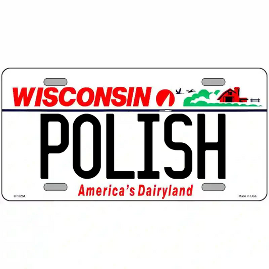 Polish Wisconsin Metal Sign