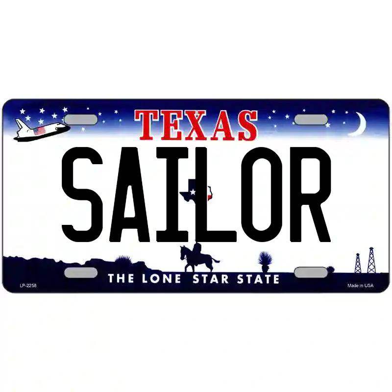 Sailor Texas Metal Sign