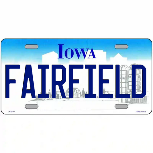 Fairfield Iowa Metal Sign