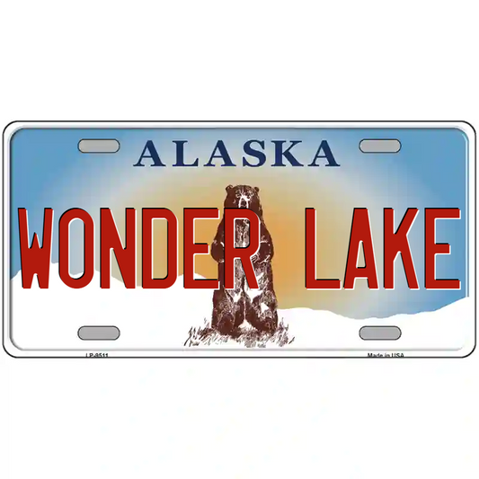 Wonder Lake Alaska Metal Sign