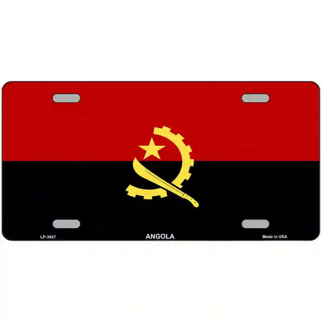 Angola Flag Metal Sign